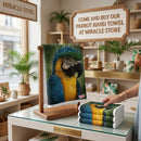 Blue-and-Gold Macaw Hand Towel — Tropical Parrot Kitchen & Bathroom Accent Printify