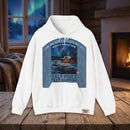 Northern Lights Cabin Hoodie – Cozy Winter Night Aurora Sweatshirt Printify