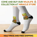 Autumn Harvest Sublimation Socks — Pumpkin & Leaves Crew Socks Printify