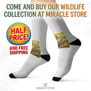 Autumn Harvest Sublimation Socks — Pumpkin & Leaves Crew Socks Printify