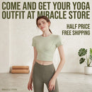 High-End Yoga Wear With Chest Pads Womens Short-Sleeve Sports Top Miracle Store