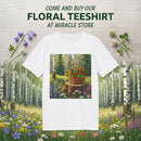 Floral Basket in Forest T-Shirt Printify