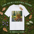 Floral Basket in Forest T-Shirt Printify