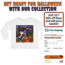 Halloween Pumpkin Patch Toddler Long Sleeve Tee — Cute Kid Trick-or-Treat Illustration Printify