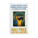 Blue-and-Gold Macaw Hand Towel — Tropical Parrot Kitchen & Bathroom Accent Printify