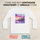Youth Long Sleeve Tee — Colorful Lighthouse Sunset Graphic Printify