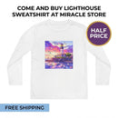 Youth Long Sleeve Tee — Colorful Lighthouse Sunset Graphic Printify
