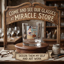 Vintage Art Lady Rocks Glass — 10oz Retro Impressionist Cocktail Tumbler Printify