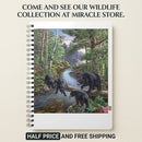 Bear Family Forest Scene A5 Wirobound Notebook - Lined Journal for Nature Lovers Printify