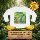 Toddler Long Sleeve Tee — Jungle Friends Cartoon Bear & Boy Banana Play Shirt Printify
