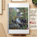 Bear Family Forest Scene A5 Wirobound Notebook - Lined Journal for Nature Lovers Printify