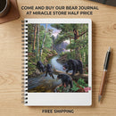 Bear Family Forest Scene A5 Wirobound Notebook - Lined Journal for Nature Lovers Printify