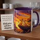 Lion Pride Coffee Mug – Nostalgic Animated Safari Accent Mug (11/15oz) Printify