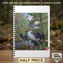 Bear Family Forest Scene A5 Wirobound Notebook - Lined Journal for Nature Lovers Printify