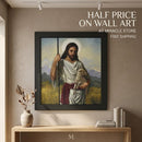 Framed Jesus the Good Shepherd Poster - Religious Wall Art for Home, Church, Easter Gifts Printify