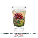 16oz Farmhouse Mixing Glass – Rustic Barn Landscape Pint Glass Printify