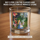 Alice in Wonderland 10oz Rocks Glass — Vintage Tea Party Whiskey Tumbler Miracle Store