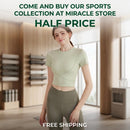 High-End Yoga Wear With Chest Pads Womens Short-Sleeve Sports Top Miracle Store