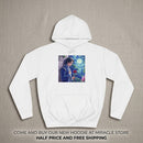 Hoodie — Dreamy Night Garden Anime Boy Illustration Printify