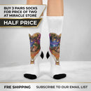 Hot Air Balloon Nightscape Cushioned Crew Socks — Whimsical Travel & Dreamscape Gift Printify