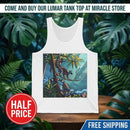 Tropical Lemur Tank Top — Jungle Sunset Wildlife Graphic Tank Printify