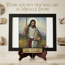 Framed Jesus the Good Shepherd Poster - Religious Wall Art for Home, Church, Easter Gifts Printify