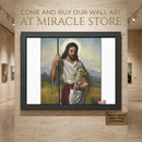 Framed Jesus the Good Shepherd Poster - Religious Wall Art for Home, Church, Easter Gifts Printify