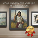 Framed Jesus the Good Shepherd Poster - Religious Wall Art for Home, Church, Easter Gifts Printify