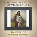 Framed Jesus the Good Shepherd Poster - Religious Wall Art for Home, Church, Easter Gifts Printify