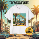 Classic Lowrider Tee — Vintage Palm Beach Sunset Car Graphic Shirt Printify