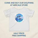 Infant Dolphin Tee — Playful Ocean Baby Shirt with Jumping Dolphins Printify