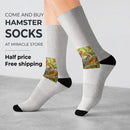 Autumn Harvest Sublimation Socks — Pumpkin & Leaves Crew Socks Printify