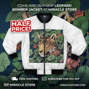 Men's Bomber Jacket — Jungle Leopard & Surreal Elephant Art AOP Printify
