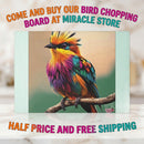 Glass Cutting Board — Colorful Tropical Bird Art Kitchen Chopping Board Printify