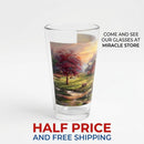 16oz Farmhouse Mixing Glass – Rustic Barn Landscape Pint Glass Printify
