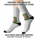 Autumn Harvest Sublimation Socks — Pumpkin & Leaves Crew Socks Printify
