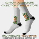 Autumn Harvest Sublimation Socks — Pumpkin & Leaves Crew Socks Printify