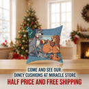 Disney Lady and Tramp Family Christmas Square Pillow Printify
