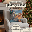 Disney Lady and Tramp Family Christmas Square Pillow Printify