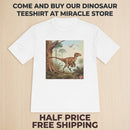 Dinosaur Graphic Tee — Retro Velociraptor Jungle Illustration Printify