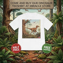 Dinosaur Graphic Tee — Retro Velociraptor Jungle Illustration Printify