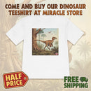 Dinosaur Graphic Tee — Retro Velociraptor Jungle Illustration Printify