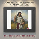 Framed Jesus the Good Shepherd Poster - Religious Wall Art for Home, Church, Easter Gifts Printify