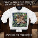 Men's Bomber Jacket — Jungle Leopard & Surreal Elephant Art AOP Printify