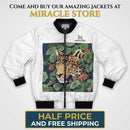 Men's Bomber Jacket — Jungle Leopard & Surreal Elephant Art AOP Printify