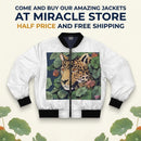 Men's Bomber Jacket — Jungle Leopard & Surreal Elephant Art AOP Printify