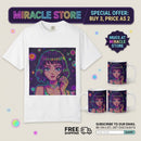 Pixel Anime Girl Graphic T-Shirt Printify