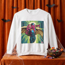 Vision-Inspired Crewneck Sweatshirt — Retro Comic Superhero Graphic Printify
