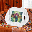 Vision-Inspired Crewneck Sweatshirt — Retro Comic Superhero Graphic Printify