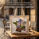Paris Scene Tote Bag — Eiffel Tower, Croissant & Café Art Eco Tote Printify